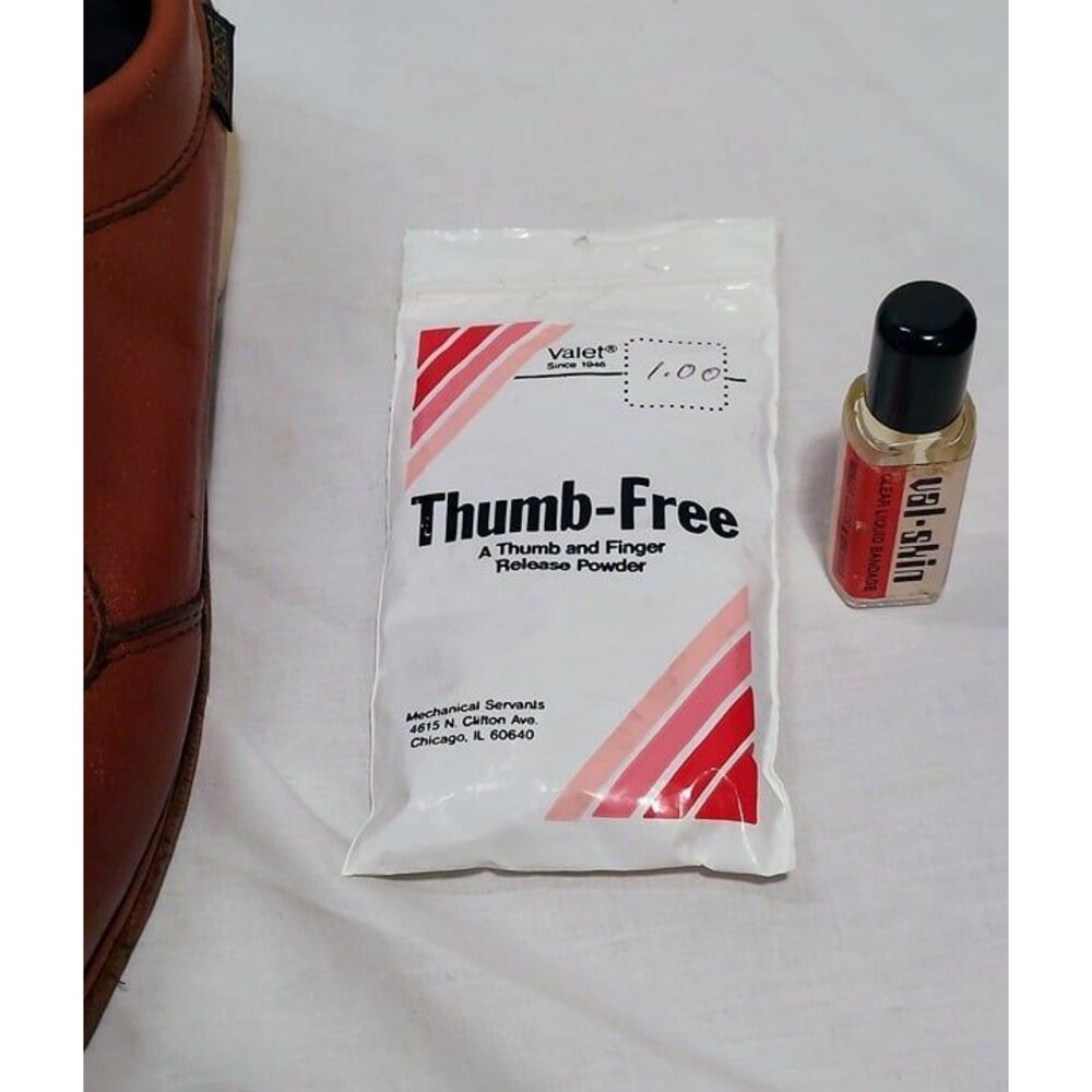 Vintage Bowling Thumb and Finger Release Powder - Liquid Bandage Bottle
